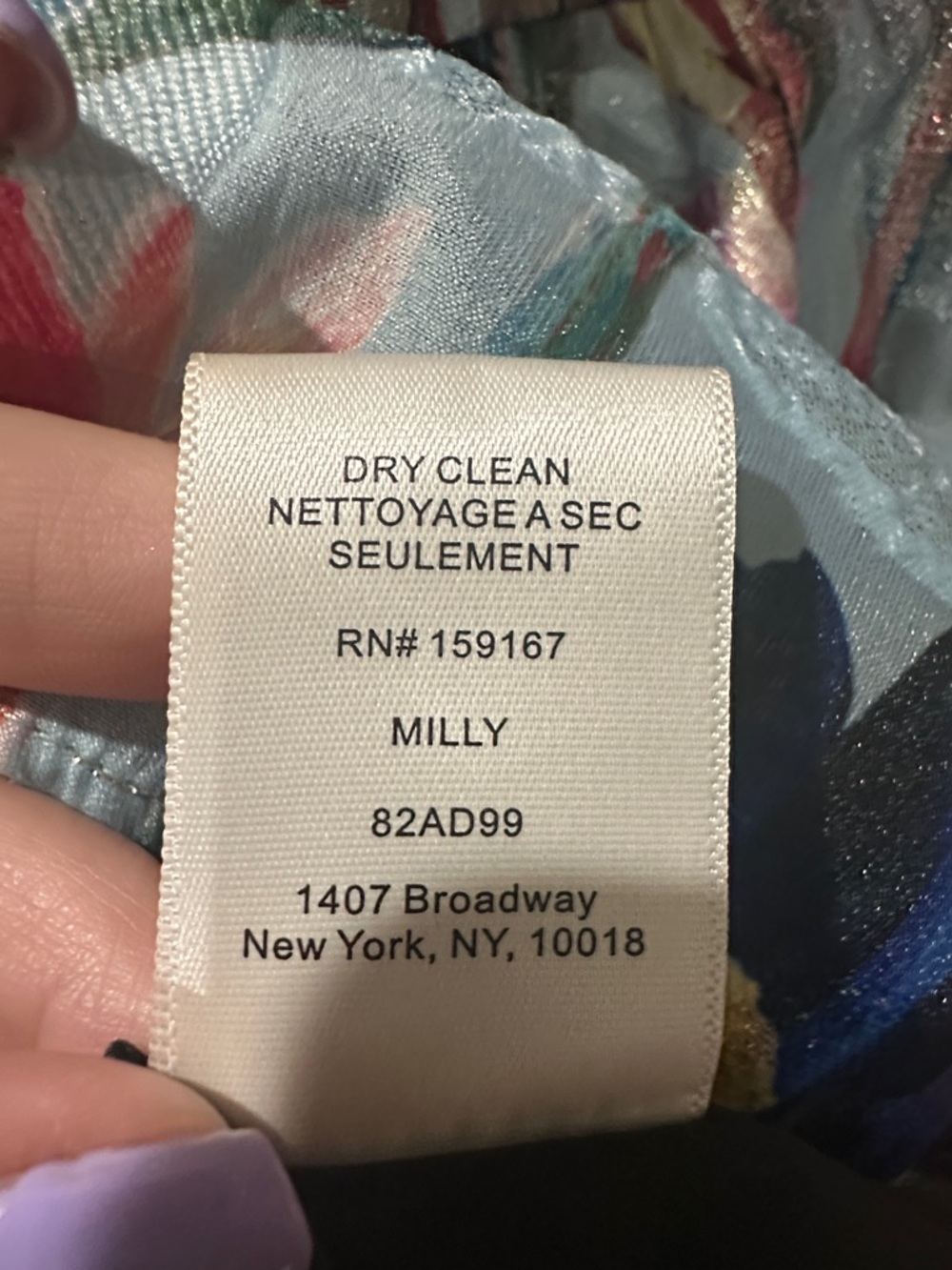 Milly Pastel Blue Dress with Metallic Multicolor Floral Accents - Picture 10 of 12